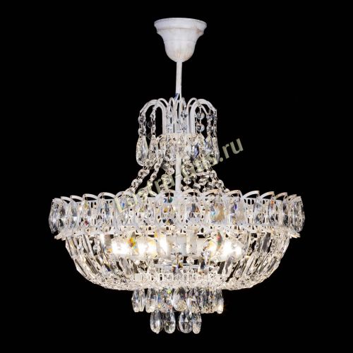 Люстра Астра Белая с подвесом в Сочи Гусь Хрустальный