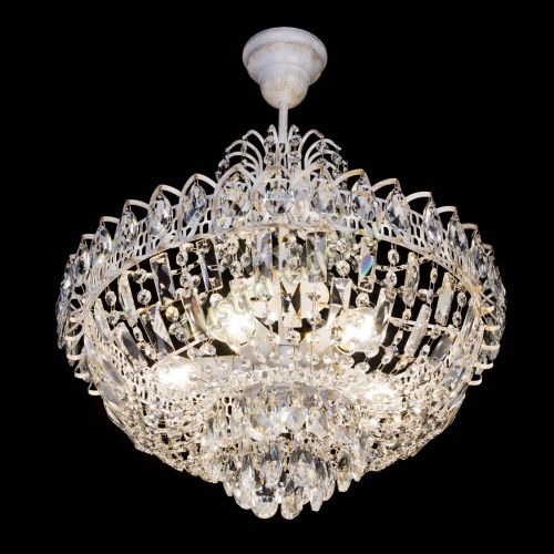 Люстра Астра Белая с подвесом в Сочи Гусь Хрустальный