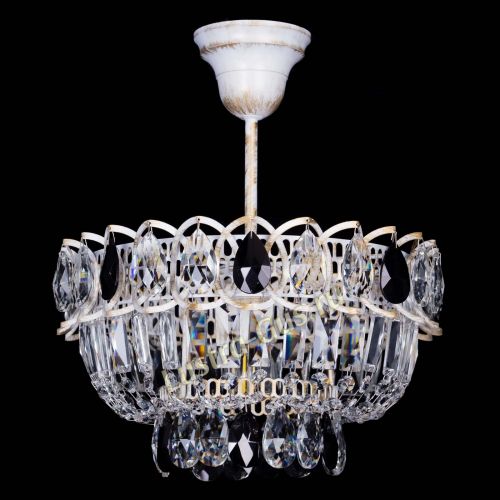 Люстра Астра Бутон №1 Черная - белая с подвесом в Сочи Гусь Хрустальный