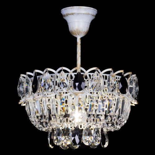 Люстра Астра Бутон №1 Черная - белая с подвесом в Сочи Гусь Хрустальный