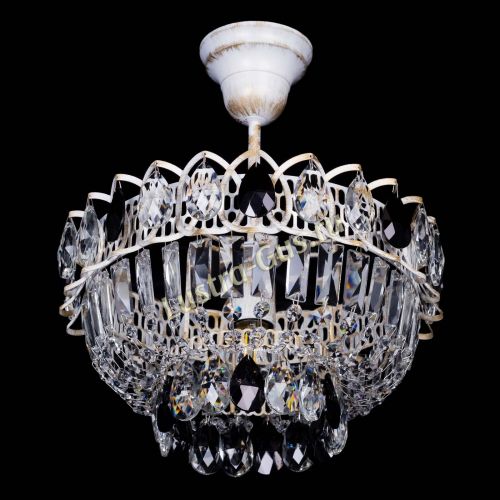 Люстра Астра Бутон №1 Черная - белая с подвесом в Сочи Гусь Хрустальный