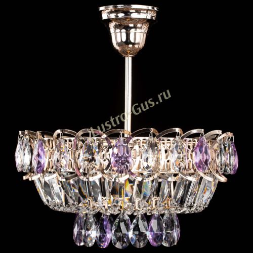 Люстра Астра Бутон №1 с подвесом Фиолетовая в Сочи Гусь Хрустальный