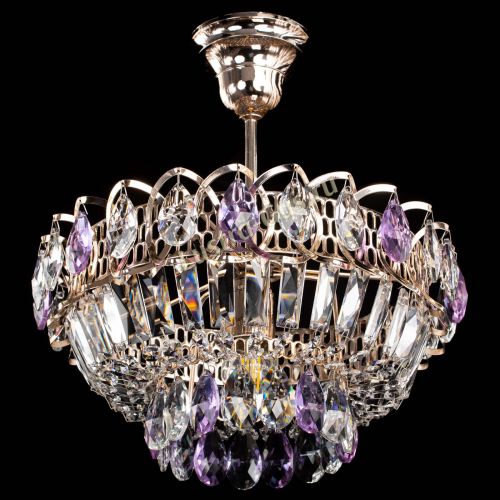 Люстра Астра Бутон №1 с подвесом Фиолетовая в Сочи Гусь Хрустальный