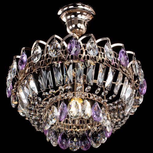 Люстра Астра Бутон №1 с подвесом Фиолетовая в Сочи Гусь Хрустальный