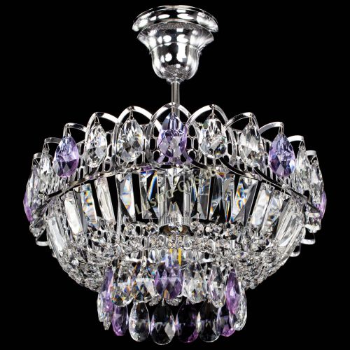 Люстра Астра Бутон №1 с подвесом Фиолетовая в Сочи Гусь Хрустальный