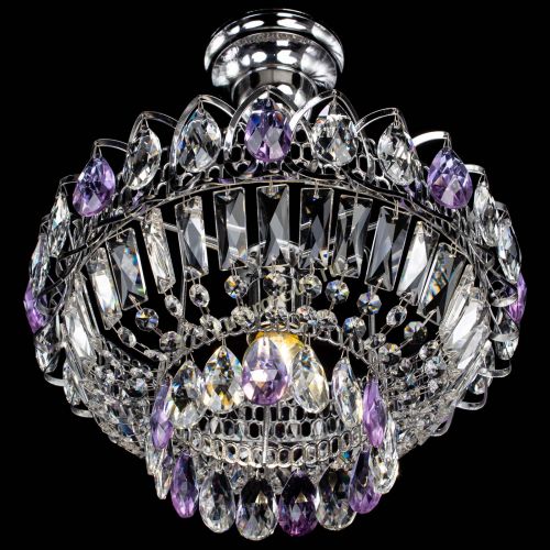 Люстра Астра Бутон №1 с подвесом Фиолетовая в Сочи Гусь Хрустальный