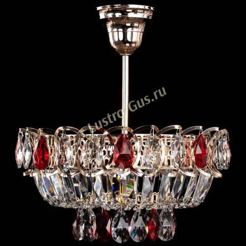 Люстра Астра Бутон №1 с подвесом Красная в Сочи Гусь Хрустальный