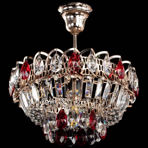 Люстра Астра Бутон №1 с подвесом Красная в Сочи Гусь Хрустальный