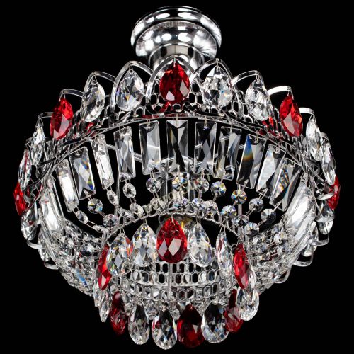 Люстра Астра Бутон №1 с подвесом Красная в Сочи Гусь Хрустальный