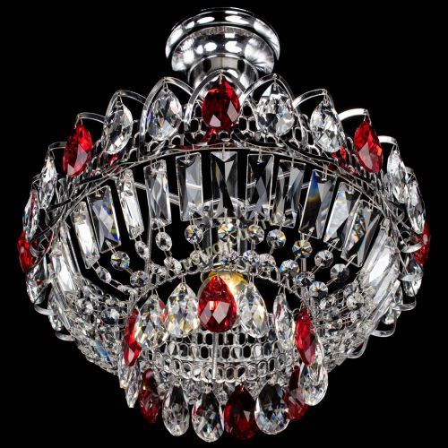 Люстра Астра Бутон №1 с подвесом Красная в Сочи Гусь Хрустальный
