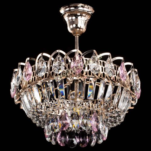 Люстра Астра Бутон №1 с подвесом Розовая в Сочи Гусь Хрустальный