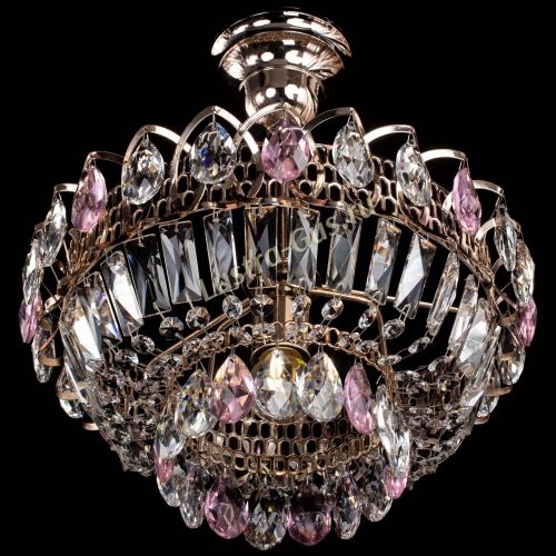 Люстра Астра Бутон №1 с подвесом Розовая в Сочи Гусь Хрустальный