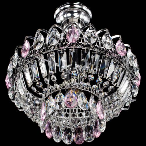 Люстра Астра Бутон №1 с подвесом Розовая в Сочи Гусь Хрустальный