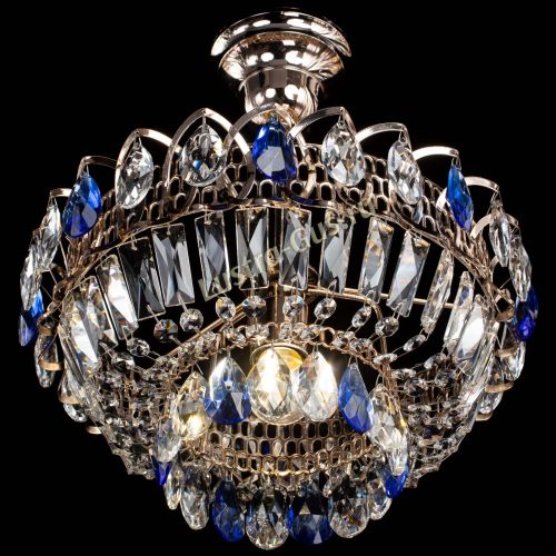 Люстра Астра Бутон №1 с подвесом Синяя в Сочи Гусь Хрустальный