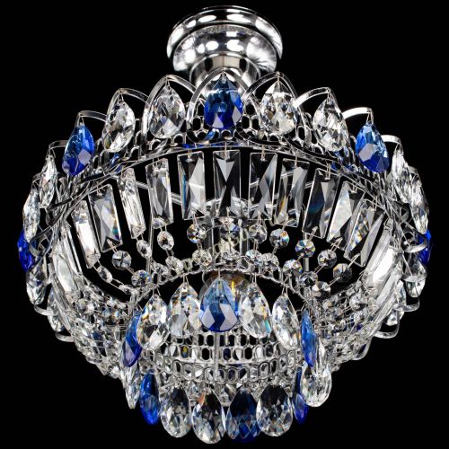 Люстра Астра Бутон №1 с подвесом Синяя в Сочи Гусь Хрустальный