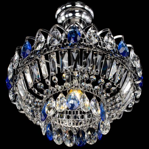 Люстра Астра Бутон №1 с подвесом Синяя в Сочи Гусь Хрустальный