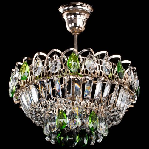 Люстра Астра Бутон №1 с подвесом Зеленая в Сочи Гусь Хрустальный