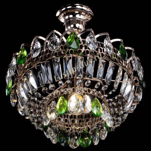 Люстра Астра Бутон №1 с подвесом Зеленая в Сочи Гусь Хрустальный