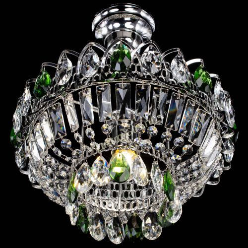 Люстра Астра Бутон №1 с подвесом Зеленая в Сочи Гусь Хрустальный