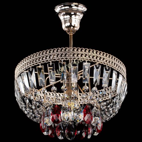 Люстра Астра Флоренция №1 мини красная в Сочи Гусь Хрустальный