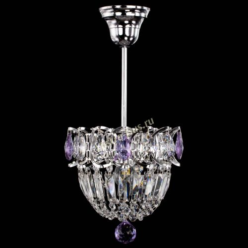 Люстра Астра Купол №1 с подвесом Фиолетовая в Сочи Гусь Хрустальный