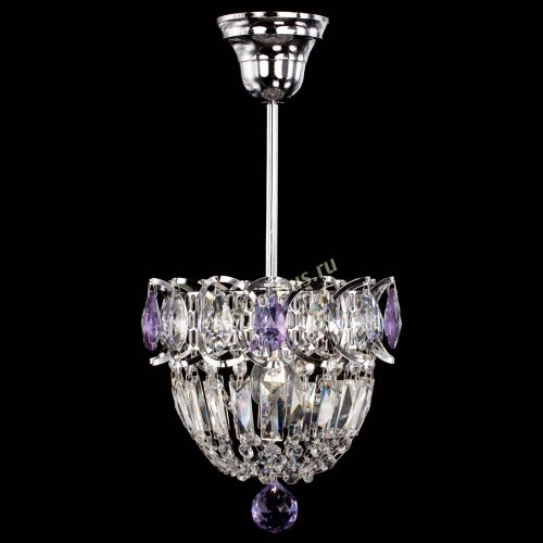 Люстра Астра Купол №1 с подвесом Фиолетовая в Сочи Гусь Хрустальный