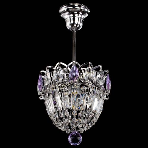 Люстра Астра Купол №1 с подвесом Фиолетовая в Сочи Гусь Хрустальный