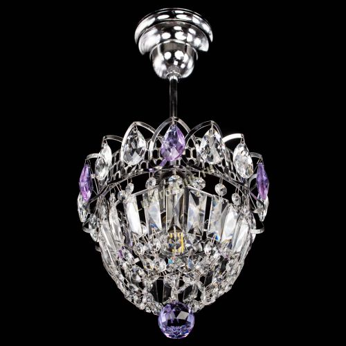 Люстра Астра Купол №1 с подвесом Фиолетовая в Сочи Гусь Хрустальный