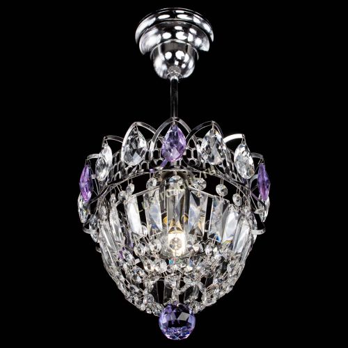 Люстра Астра Купол №1 с подвесом Фиолетовая в Сочи Гусь Хрустальный