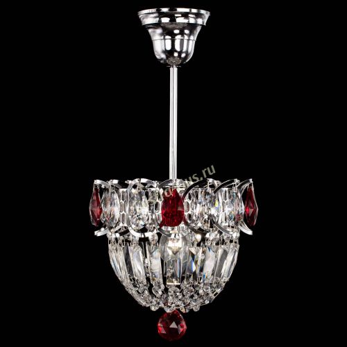 Люстра Астра Купол №1 с подвесом Красная в Сочи Гусь Хрустальный