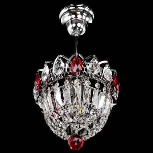Люстра Астра Купол №1 с подвесом Красная в Сочи Гусь Хрустальный