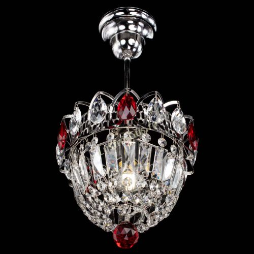 Люстра Астра Купол №1 с подвесом Красная в Сочи Гусь Хрустальный