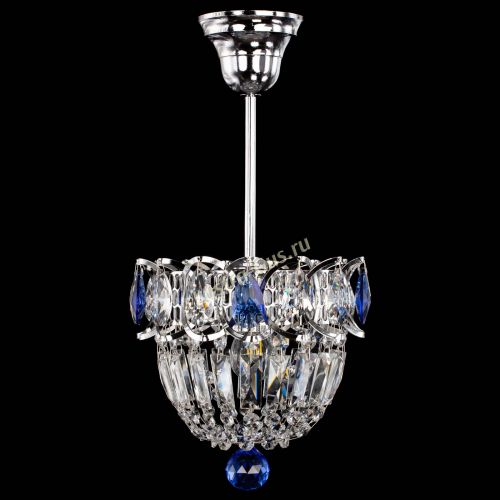 Люстра Астра Купол №1 с подвесом Синяя в Сочи Гусь Хрустальный