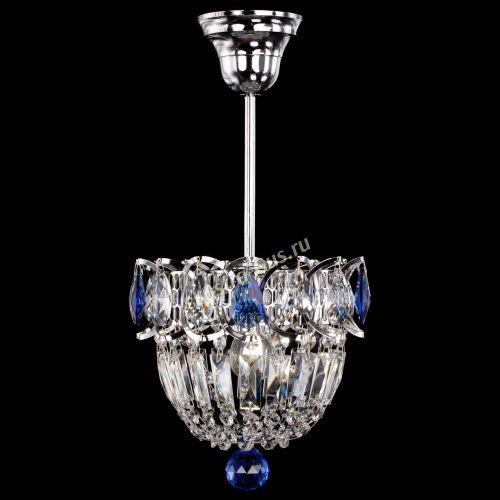 Люстра Астра Купол №1 с подвесом Синяя в Сочи Гусь Хрустальный
