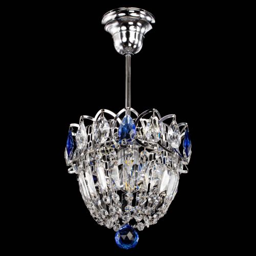 Люстра Астра Купол №1 с подвесом Синяя в Сочи Гусь Хрустальный