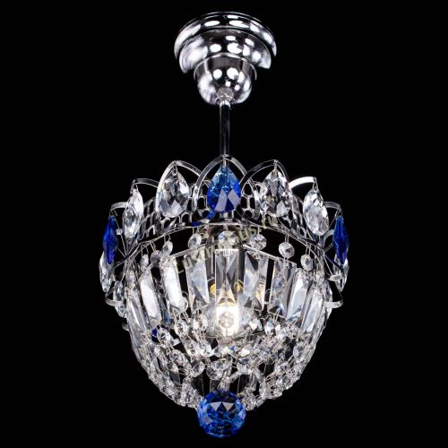 Люстра Астра Купол №1 с подвесом Синяя в Сочи Гусь Хрустальный