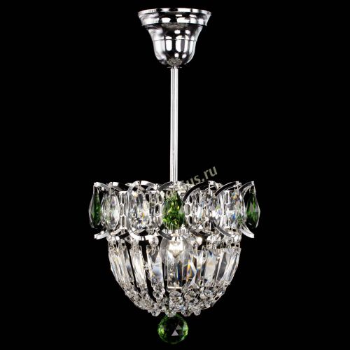 Люстра Астра Купол №1 с подвесом Зеленая в Сочи Гусь Хрустальный