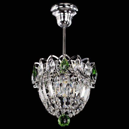 Люстра Астра Купол №1 с подвесом Зеленая в Сочи Гусь Хрустальный