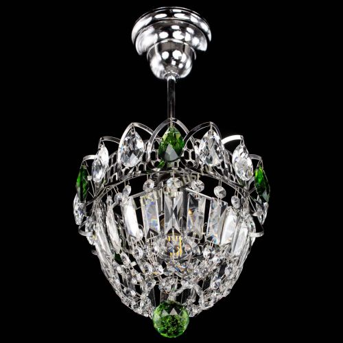Люстра Астра Купол №1 с подвесом Зеленая в Сочи Гусь Хрустальный