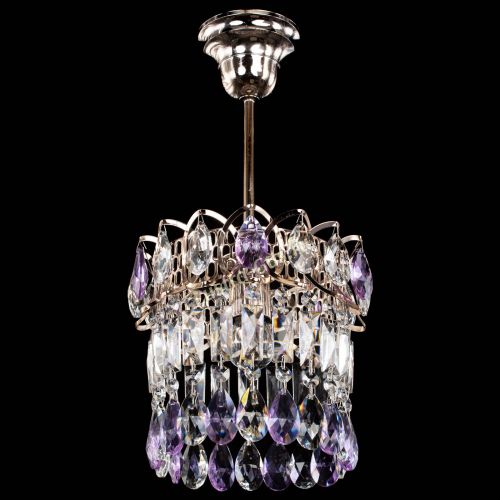 Люстра Астра пластинка №1 фиолетовая в Сочи Гусь Хрустальный