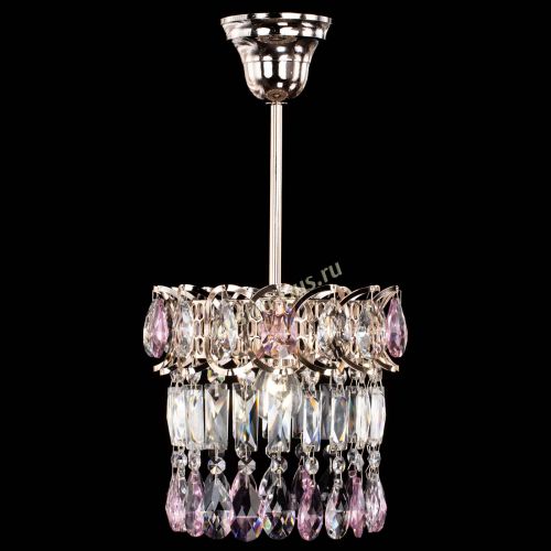 Люстра Астра пластинка №1 розовая в Сочи Гусь Хрустальный