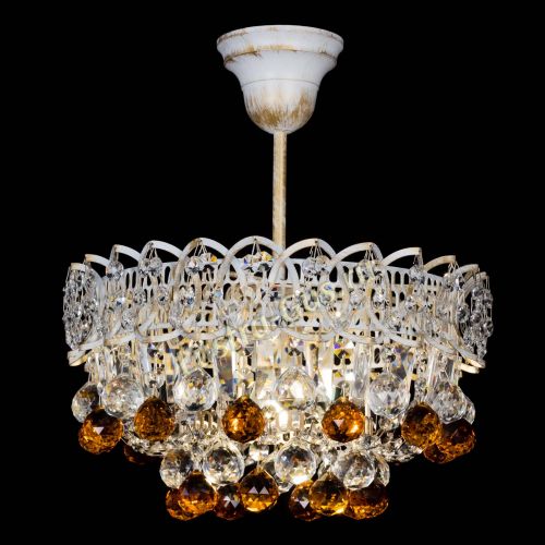 Люстра Астра шар №1 Чайная белая в Сочи Гусь Хрустальный