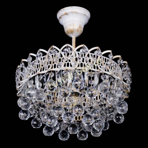 Люстра Астра шар №1 белая в Сочи Гусь Хрустальный