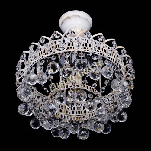 Люстра Астра шар №1 белая в Сочи Гусь Хрустальный