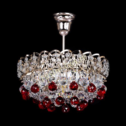 Люстра Астра шар красная 1 лампа в Сочи Гусь Хрустальный