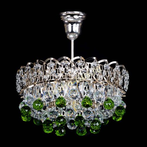 Люстра Астра шар зеленая 1 лампа в Сочи Гусь Хрустальный