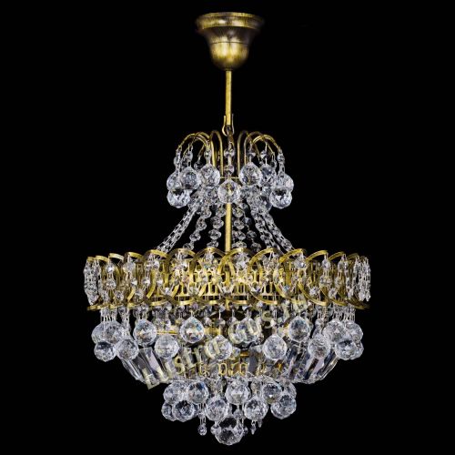 Люстра Астра шар с подвесом под бронзу в Сочи Гусь Хрустальный