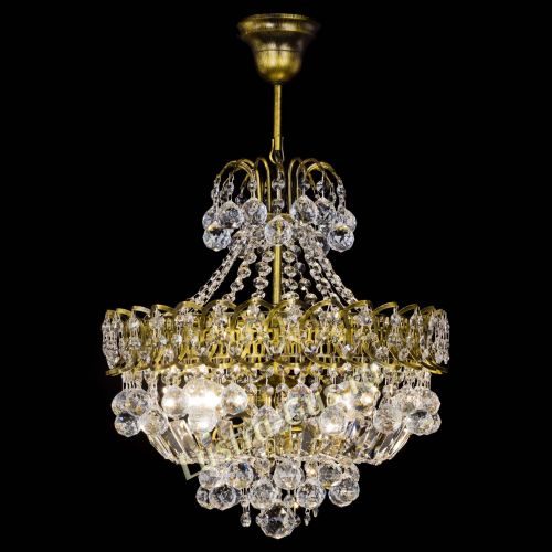 Люстра Астра шар с подвесом под бронзу в Сочи Гусь Хрустальный