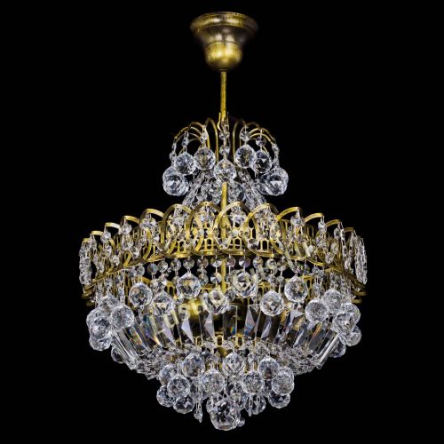 Люстра Астра шар с подвесом под бронзу в Сочи Гусь Хрустальный