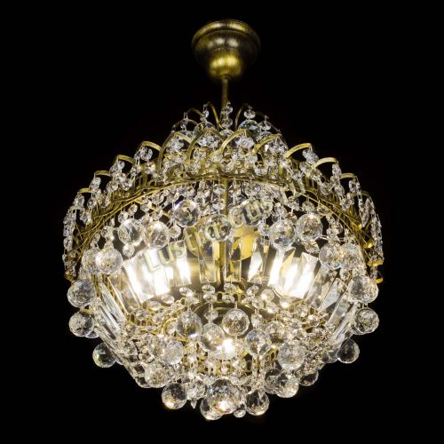 Люстра Астра шар с подвесом под бронзу в Сочи Гусь Хрустальный